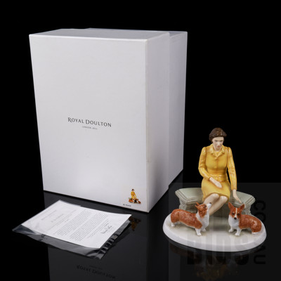 Royal Doulton 'At Home' Numbered Figurine of Queen Elizabeth 90th Birthday in Original Box