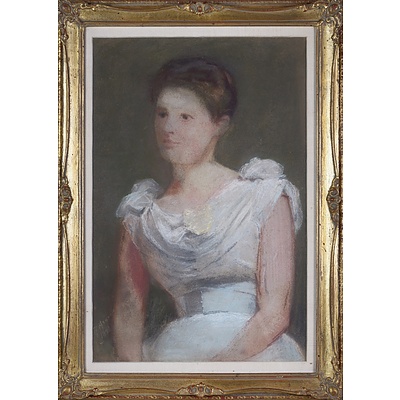 Julian Rossi Ashton (1851-1942), (Possibly) Portrait of Dame Nellie Melba 1891, Pastel on Paper