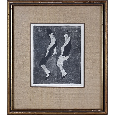 Fred Williams (1927-1982), The Boyfriend, Etching, Aquatint, Engraving and Drypoint on Paper