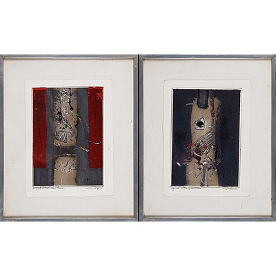 Thomas Gleghorn (born 1925), Legend of the Green Man (diptych), Mixed Media on Paper