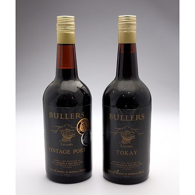 Bullers Calliope Vintage Port and Tokay 738ml - Lot of Two Bottles (2)