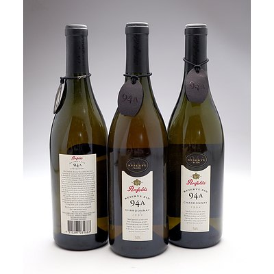 Penfolds Reserve Bin 94A 1994 Chardonnay - Lot of Three Bottles (3)