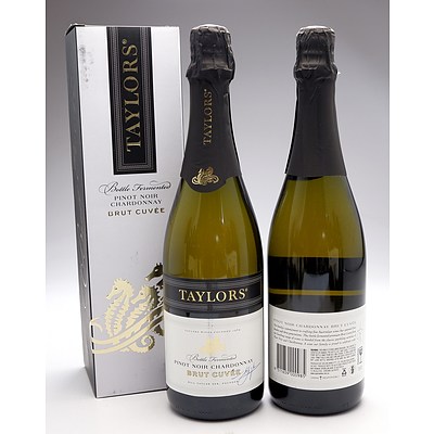 Taylors Bottle Fermented Pinot Noir Chardonnay Brut Cuvee - Lot of Two Bottles (One Boxed)