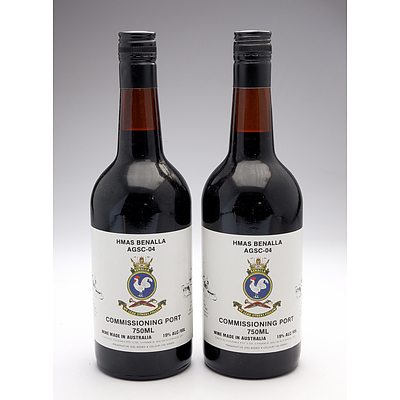 HMAS Benalla AGSC-04 Commissioning Port - Lot of Two Bottles (2)