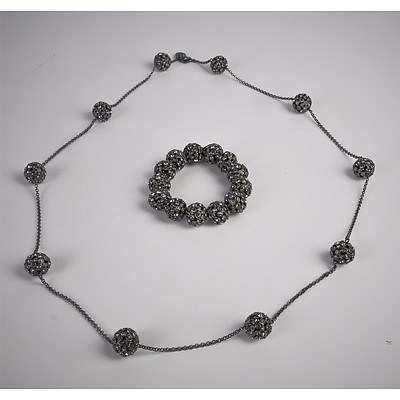 Oroton Crystal Set necklace and Bracelet Set