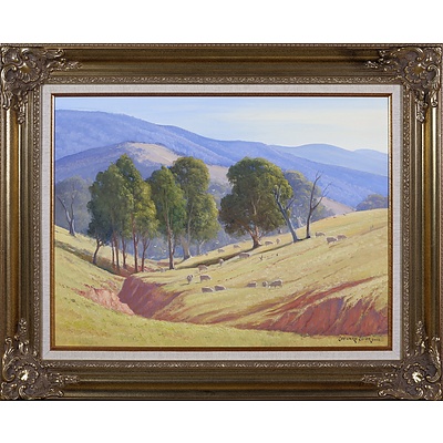 Leonard Long (1911-2013), In the Hills At Cookmundoon, Wee Jasper, New South Wales 2004, Oil On Canvas on Board