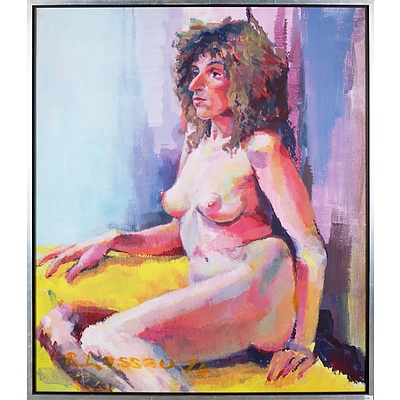 K. Lassau, Portrait of a Woman 1974, Oil on Canvas