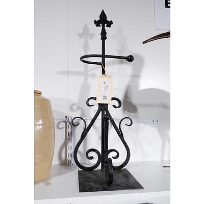 Hand Crafted Wrought Iron Fire Tool Stand