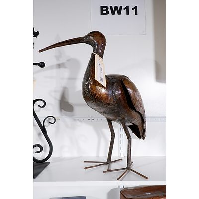 Hand Crafted Metal Art Ibis