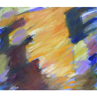 A Large Contemporary Abstract Oil on Canvas Painting, 95 x 81.5 c,
