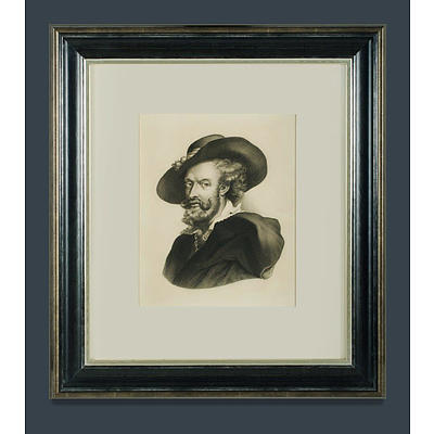 Sarah McCarthy, 'The Straw Hat,' after Rubens; & Rubens Self-portrait (after), Charcoal