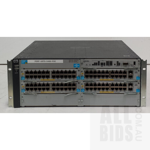 HP (J8697A) ProCurve E5406 zl Switch Chassis With PoE+ Modules