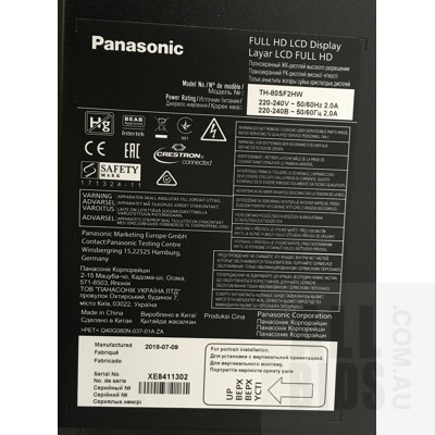 Panasonic 80Inch Full HD LCD PANEL TH-80SF2HW - Lot Of Five
