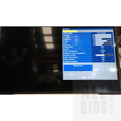 Panasonic 80Inch Full HD LCD PANEL TH-80SF2HW - Lot Of Five - One For Parts Or Repair Only