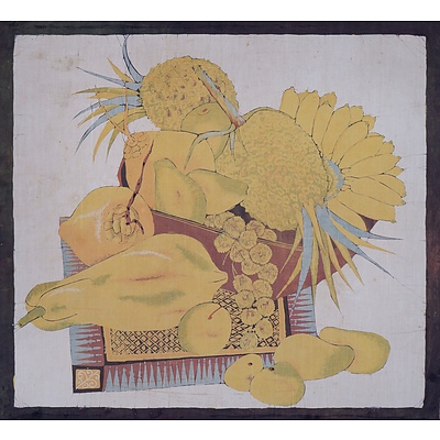 A Batik Still Life Scene, 86 x 79 cm