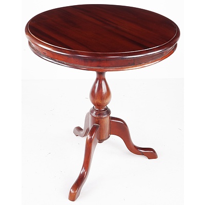 Antique Style mahogany Wine Table with Tripod Pedestal Base