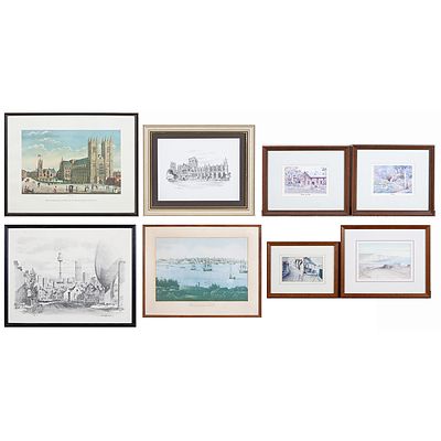 A Group of 8 Reproduction Prints Including , largest 29 x 42 cm (8)