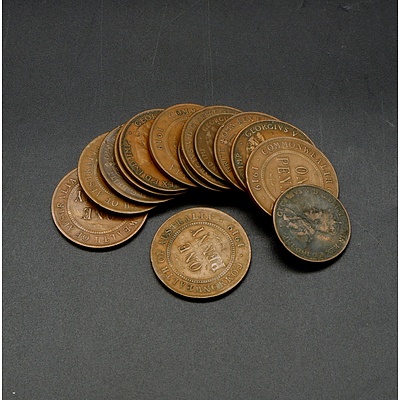 Collection of George V Pennies and Half Pennies, Various Dates 1911-1919