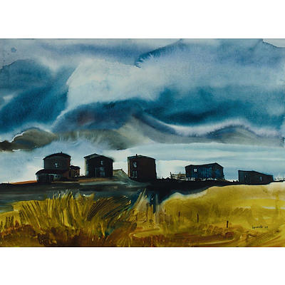 Frank Lapointe (Canadian b.1942), 'A Threatening Fog,' 1969, Watercolour