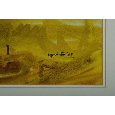 Frank Lapointe (Canadian b.1942), 'A Threatening Fog,' 1969, Watercolour
