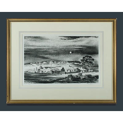 Kenneth Jack (1924-2006), 'White Cliffs, NSW', Lithograph