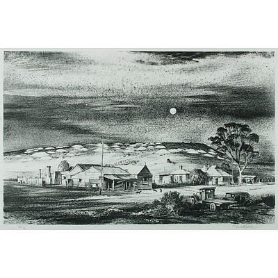 Kenneth Jack (1924-2006), 'White Cliffs, NSW', Lithograph