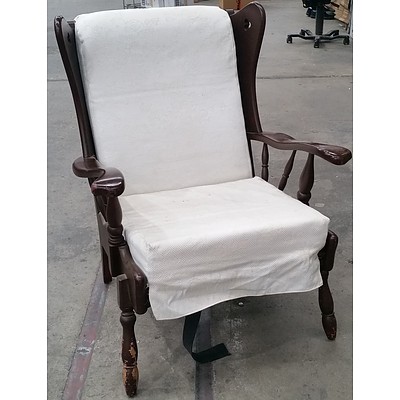 Antique Style Wingback Armchair