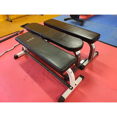 Padded Gym Benches - Lot of 3