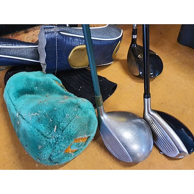 Set of Three Left Handed Golf Clubs