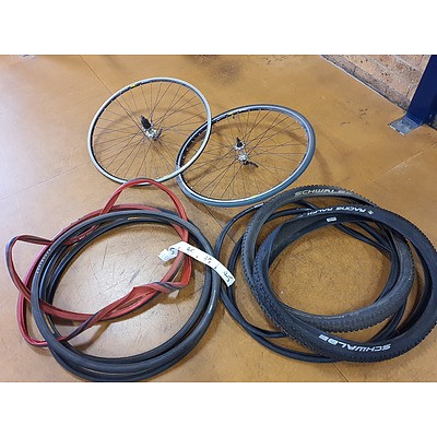 Assorted Bike Tyres and Rims