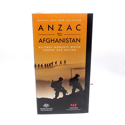 Royal Australian Mint Official 2016 Coin Collection Anzac to Afghanistan Military Moments Which Shaped Our Nation, 14 Coin Complete Set