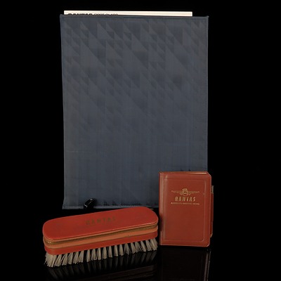 Vintage Qantas Writing Folder, Notebook and Clothes/Manicure Brush