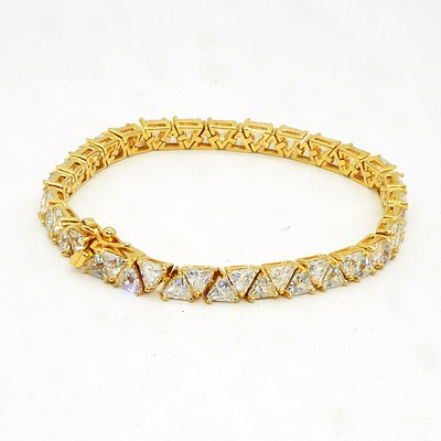 Gold Plated and Cubic Zirconia Bracelet