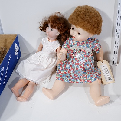 Vintage Armand Marseille A2M Porcelain Composite Doll and a Pedigree Doll