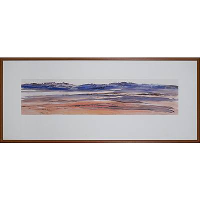 P. Grienke, Untitled (Horizon Landscape), Watercolour