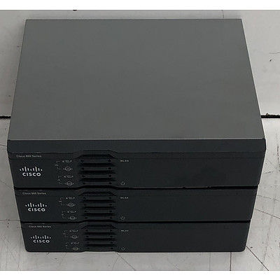 Cisco 860 Series Integrated Services Routers - Lot of Three