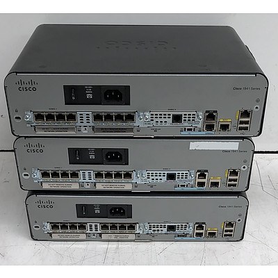 Cisco (CISCO1941W-N/K9) 1900 Series Integrated Services Router - Lot of Three
