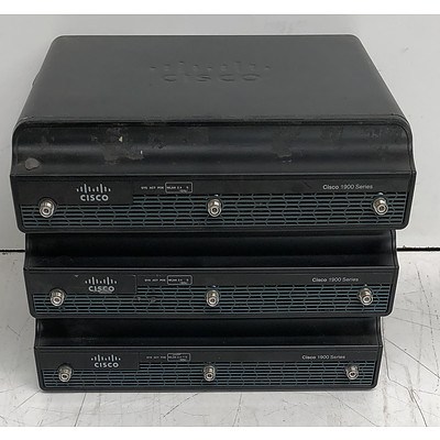 Cisco (CISCO1941W-N/K9) 1900 Series Integrated Services Router - Lot of Three