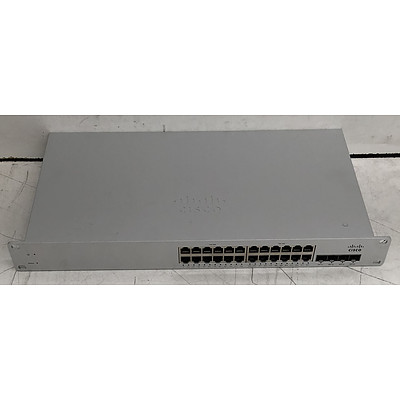 Cisco Meraki (MS220-24-HW) MS220-24P 24-Port Cloud Managed Switch