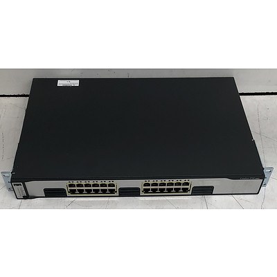 Cisco Catalyst (WS-C3750G-24T-S V10) 3750 Series 24-Port Gigabit Managed Switch