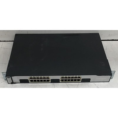Cisco Catalyst (WS-C3750G-24T-S V08) 3750 Series 24-Port Gigabit Managed Switch