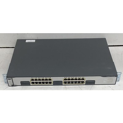 Cisco Catalyst (WS-C3750G-24T-S V10) 3750 Series 24-Port Gigabit Managed Switch