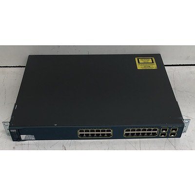 Cisco Catalyst (WS-C3560G-24PS-S V05) 3560G Series PoE-24 24-Port Gigabit Managed Switch