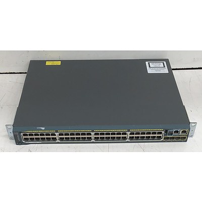 Cisco Catalyst (WS-C2960S-48FPS-L V02) 2960-S Series PoE+ 48-Port Gigabit Managed Switch