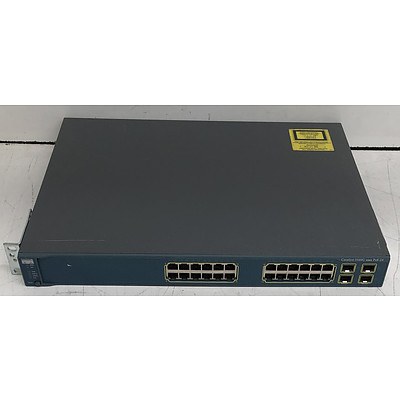 Cisco Catalyst (WS-C3560G-24PS-S V06) 3560G Series PoE-24 24-Port Gigabit Managed Switch