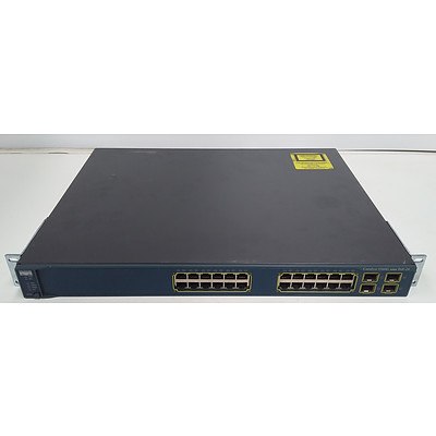 Cisco Catalyst (WS-C3560G-24PS-S V08) 3560G Series PoE-24 24 Port Managed Gigabit Ethernet Switch