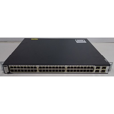 Cisco Catalyst (WS-C3750G-48PS-S V08) 3750G Series PoE-48 48 Port Managed Gigabit Ethernet Switch