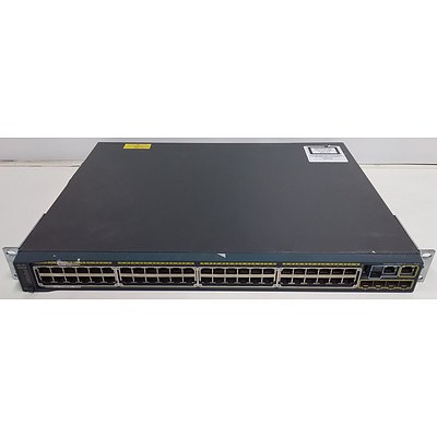 Cisco Catalyst (WS-C2960S-48FPS-L V02) 2960-S Series PoE+ 48-Port Managed Gigabit Ethernet Switch