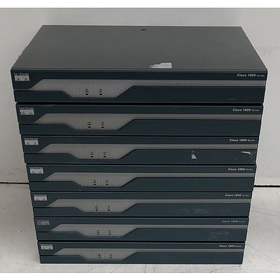 Cisco (CISCO1841) 1800 Series Integrated Services Router - Lot of Seven