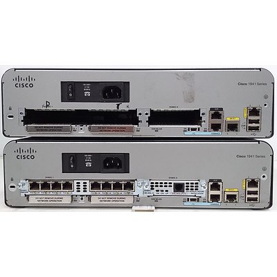 Cisco (CISCO1941W-N/K9 V06) 1941 Series Integrated Services Router - Lot of Two